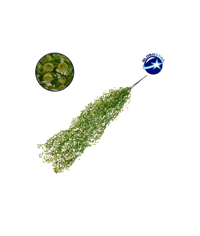 GloboStar® 09035 Τεχνητό Κρεμαστό Διακοσμητικό Φυτό Μήκους Μήκους 1.2 μέτρων με 5 X Κλαδιά Φύλλωμα Ρούστικ Κίτρινο - Πράσινο